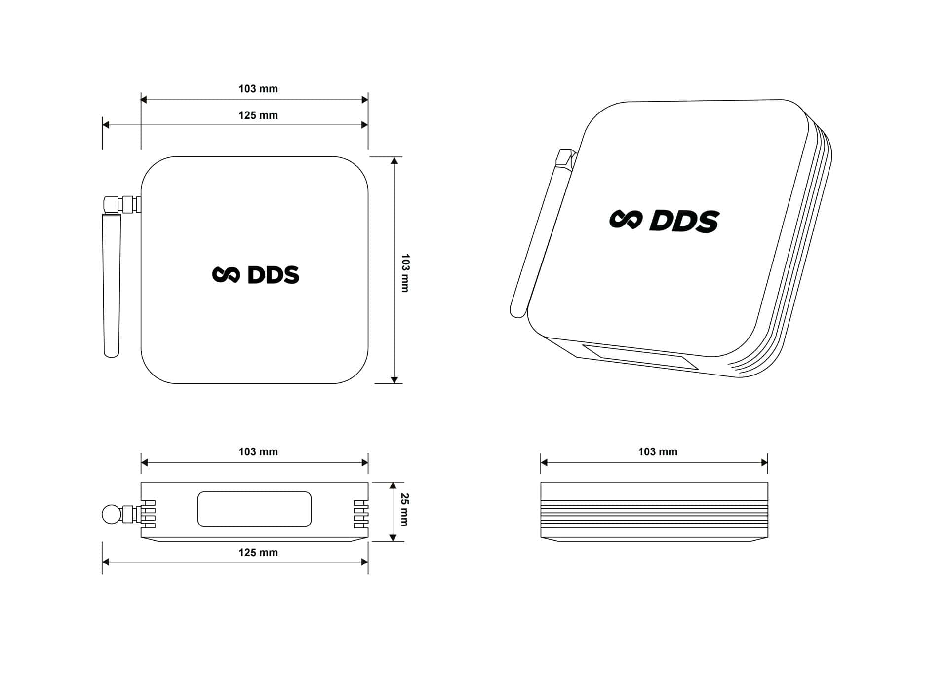 DDS廣告機尺寸圖